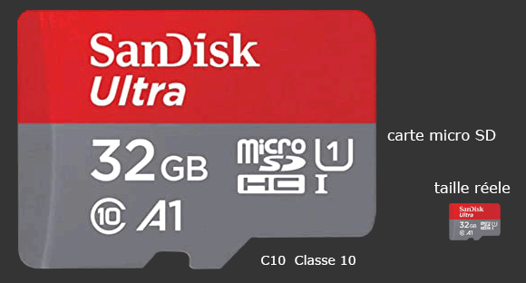Carte mémoire SANDISK Micro SD Extreme 32Go classe 10 avec adaptateur